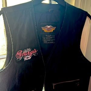 Authentic Harley Davidson leather vest  Size XL but fits more like a large
